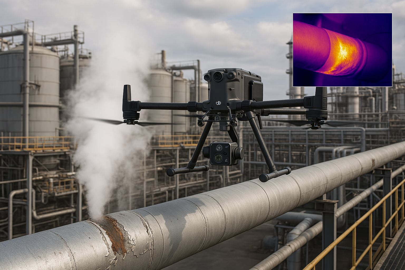 Wärmebildinspektion Dampfleitung