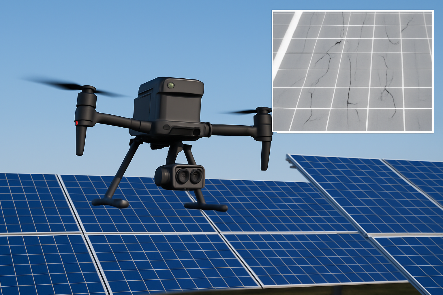 Elektrolumineszenz Drohneninspektion